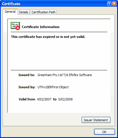 Expired Certificate